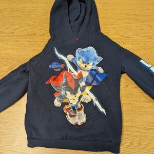 Kids Sonic 3 Blue Hoodie Sweatshirt